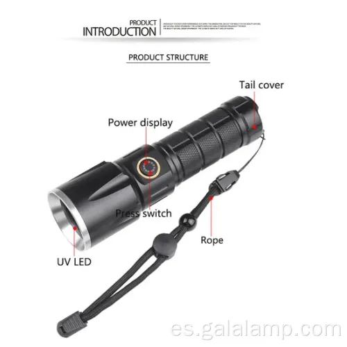 USB UV Linterna para detección de dinero falsificado